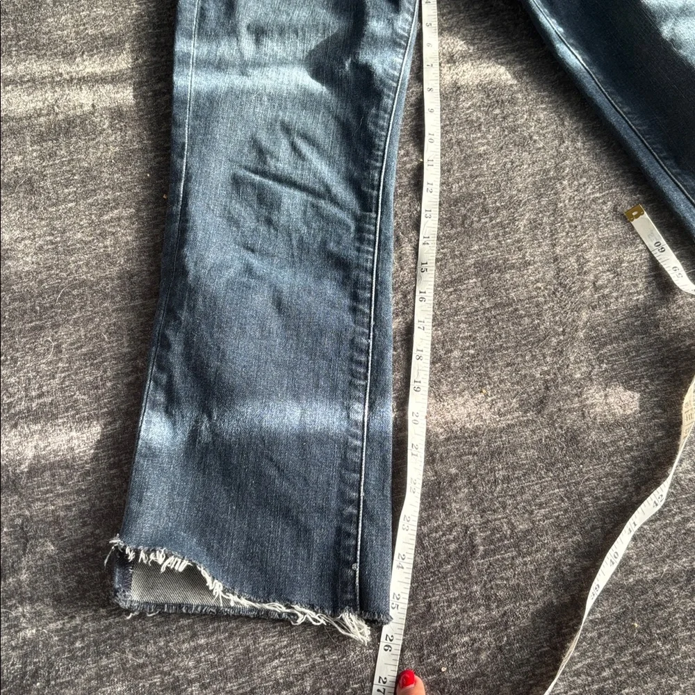 FRAME Le Original Straight Raw Hem High Rise Jeans – Dark Indigo Wash‎ – Size 26